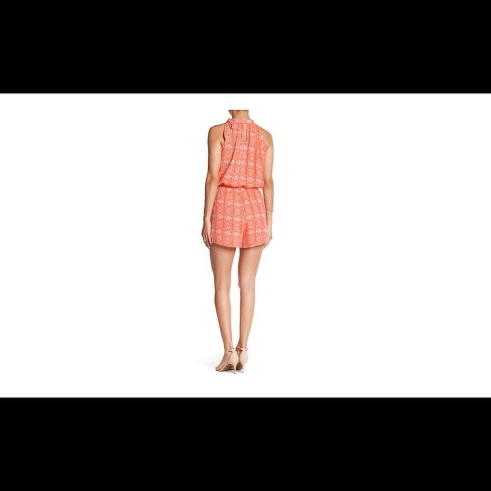 Collective Concepts Sleeveless Neck Tie Romper